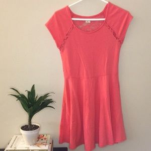 Hollister Coral Dress with Lace
